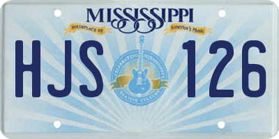MS license plate HJS126