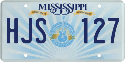MS license plate HJS127