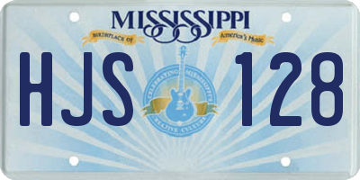 MS license plate HJS128