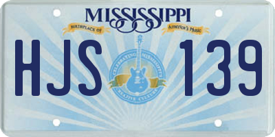 MS license plate HJS139