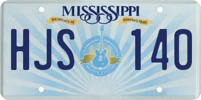 MS license plate HJS140