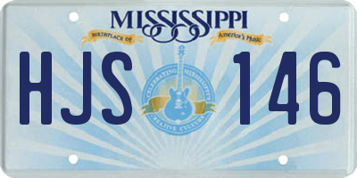 MS license plate HJS146