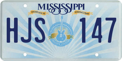 MS license plate HJS147