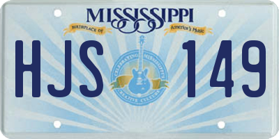 MS license plate HJS149