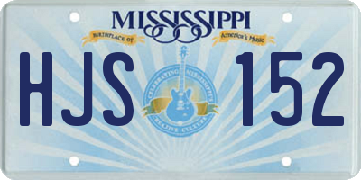 MS license plate HJS152