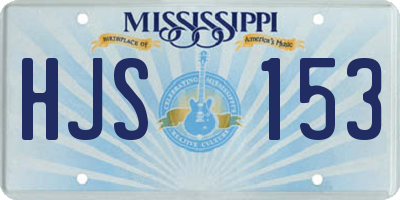 MS license plate HJS153