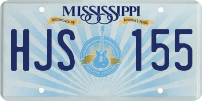 MS license plate HJS155