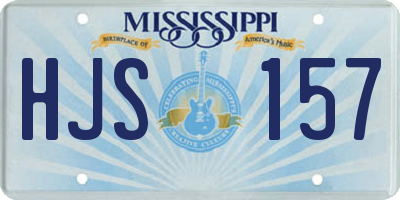 MS license plate HJS157