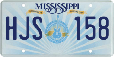MS license plate HJS158
