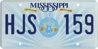 MS license plate HJS159