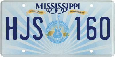 MS license plate HJS160