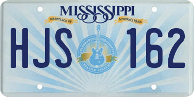 MS license plate HJS162
