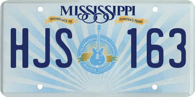MS license plate HJS163