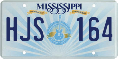 MS license plate HJS164