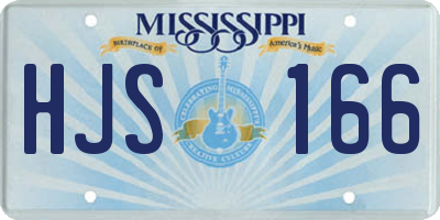 MS license plate HJS166