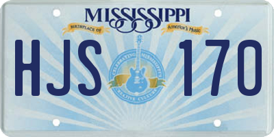 MS license plate HJS170