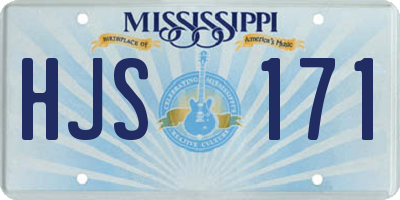 MS license plate HJS171