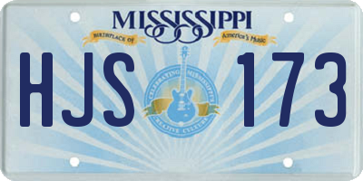 MS license plate HJS173