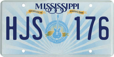 MS license plate HJS176
