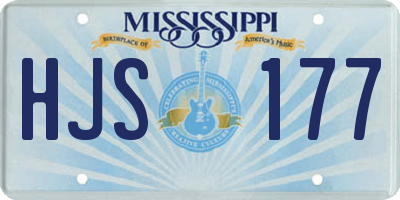 MS license plate HJS177