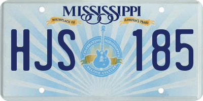 MS license plate HJS185