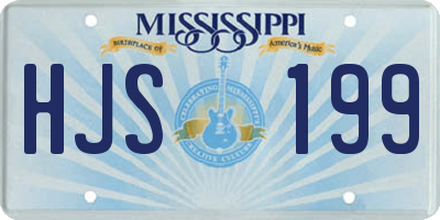 MS license plate HJS199