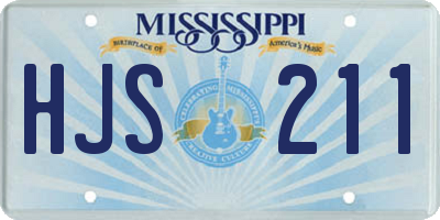 MS license plate HJS211