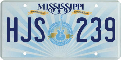 MS license plate HJS239
