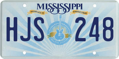 MS license plate HJS248
