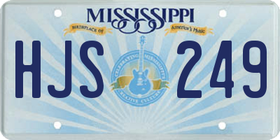 MS license plate HJS249