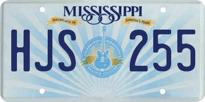 MS license plate HJS255