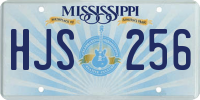 MS license plate HJS256