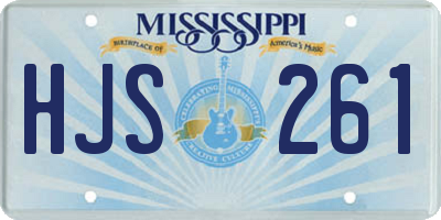 MS license plate HJS261