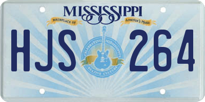 MS license plate HJS264