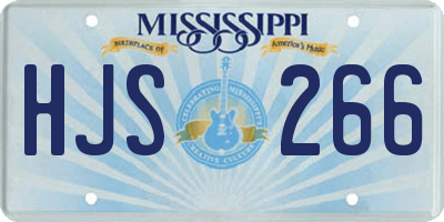 MS license plate HJS266