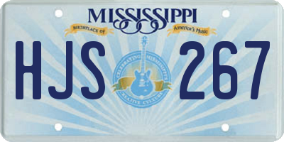 MS license plate HJS267
