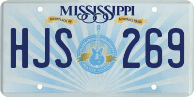 MS license plate HJS269