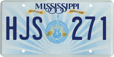 MS license plate HJS271