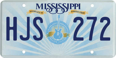 MS license plate HJS272