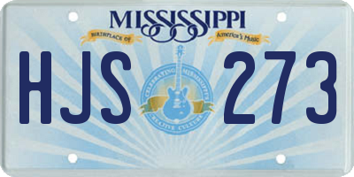 MS license plate HJS273