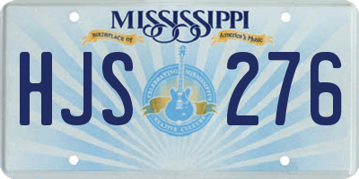 MS license plate HJS276