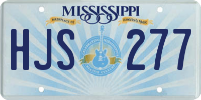 MS license plate HJS277