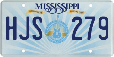 MS license plate HJS279
