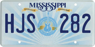 MS license plate HJS282