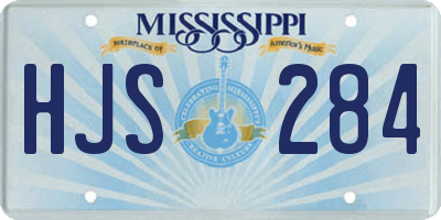 MS license plate HJS284