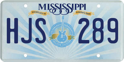 MS license plate HJS289