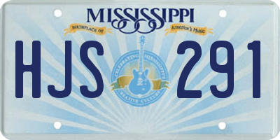 MS license plate HJS291