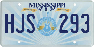 MS license plate HJS293