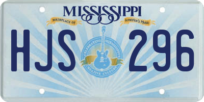 MS license plate HJS296