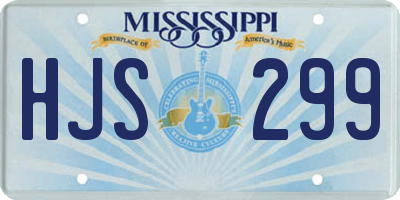 MS license plate HJS299